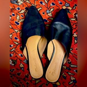 Madewell black leather mule slides size 9